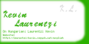 kevin laurentzi business card